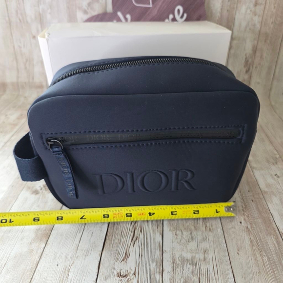 Unisex Dior Toiletry Bag Medium Blue - Picture 2 of 8